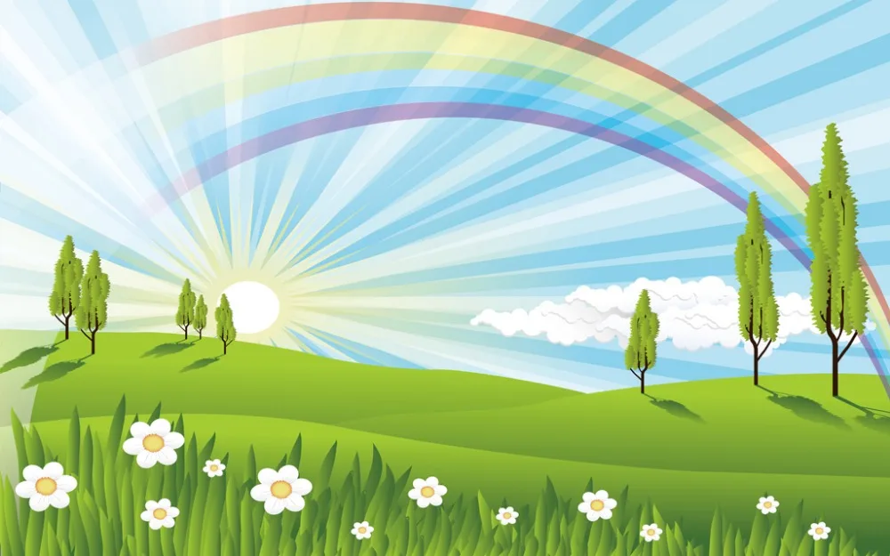 

High Quality Costom Modern rainbow clolorful Bedding room 3D Curtains Home Decoration