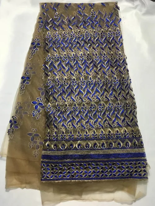 Hot selling high quality african cord lace guipure fabric with stones and beads french net for dress YJ08 | Дом и сад