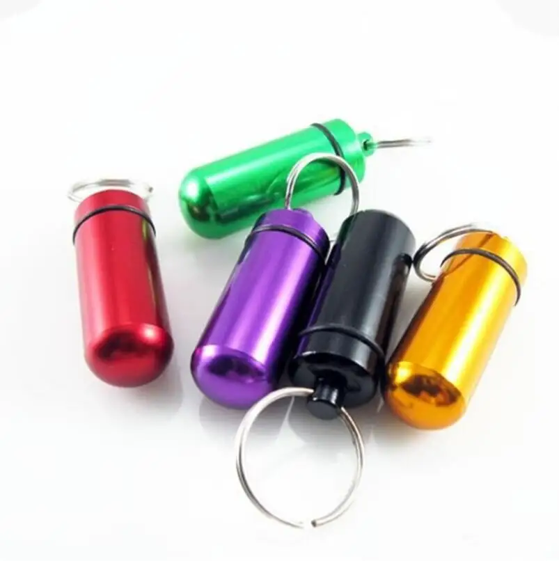 

Микро многоцветная металлическая коробка для Таблеток Контейнер Geocache брелок держатель таблеток LX2120