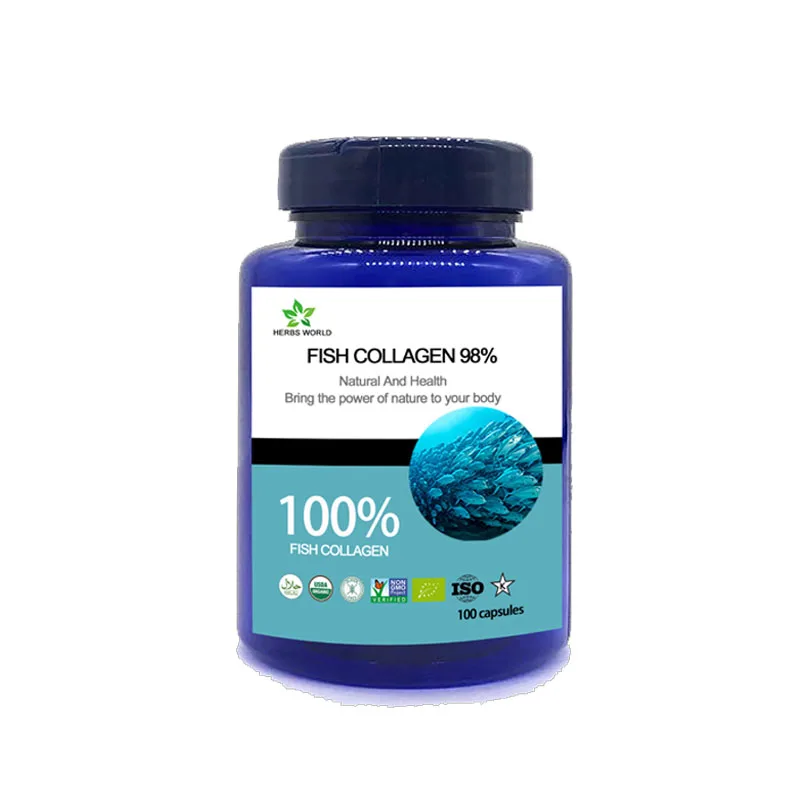 

Natural pure hydrolyzed fish collagen 98% capsules