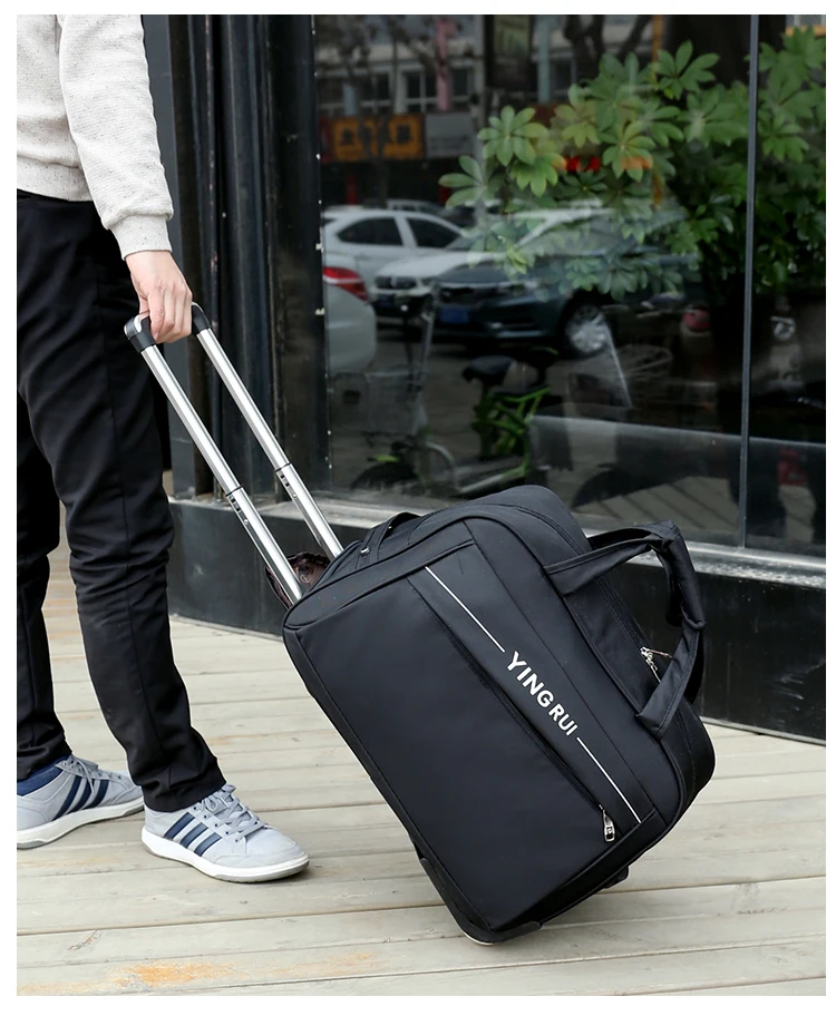 Чемодан на колесах дорожная сумка спортивная сумка сумка дорожная Holdall дополнительная большая дорожная сумка, легкая Средняя сумка с колесиками-выходные сумка с колесиками 65л большая емкость