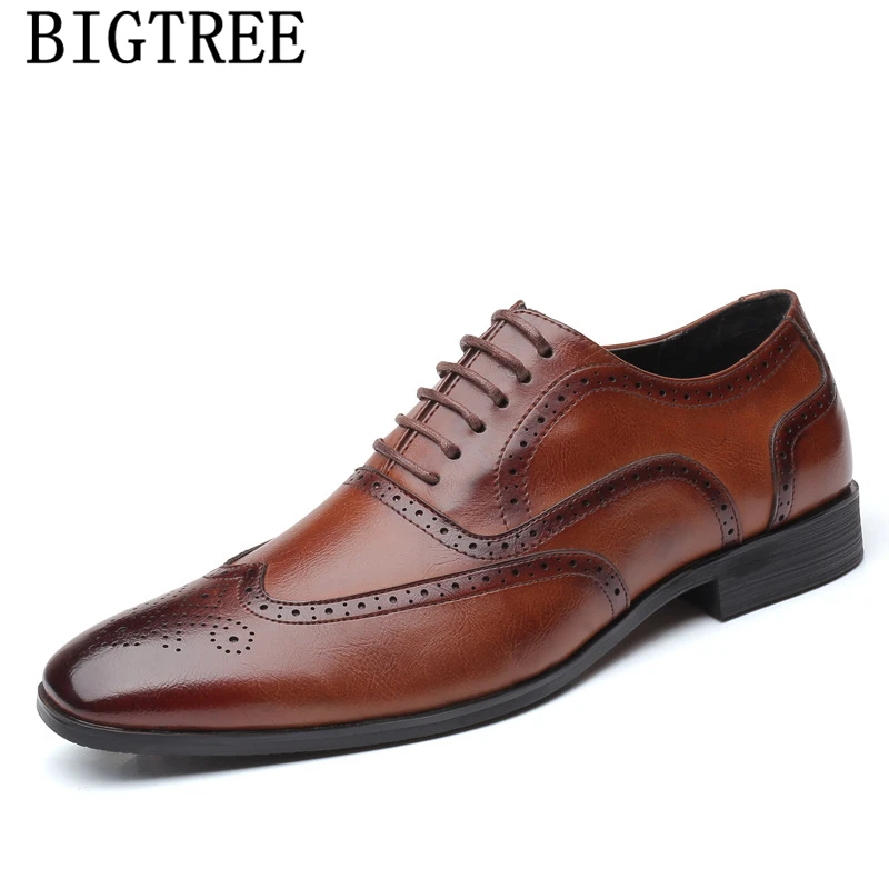 Оксфорды кожаные туфли мужские официальные винтажные элегантные парикмахерские