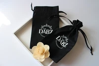 customized logo black cotton gift bags jewelry gift pouch gift bags cotton jewelry pouches