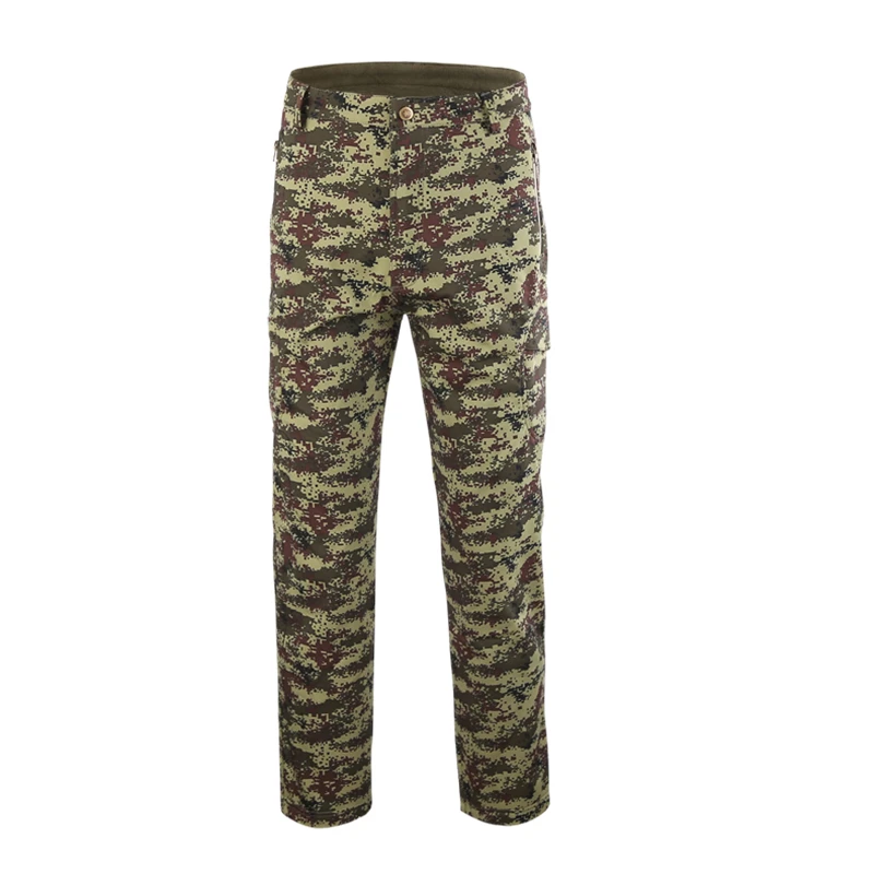 Зимняя одежда с ворсом материал Soft Shell Shark Skin мужские брюки тактические военные