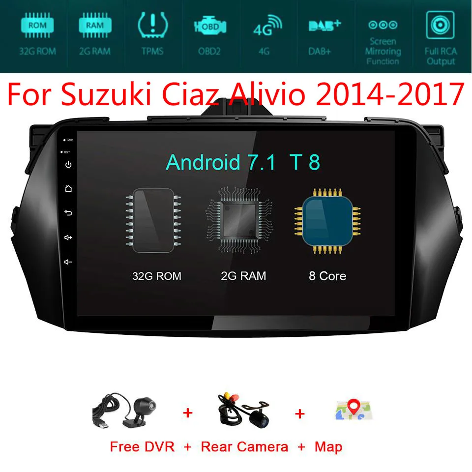 Wekeao автомобиля радио gps навигация плеер для Suzuki Ciaz Alivio стерео 2014 2017 с мультимедиа