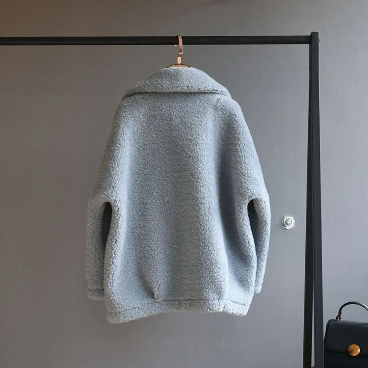OFTBUY зимняя женская куртка из натурального меха, короткая овечья шерсть, Женская мотоциклетная верхняя одежда, Уличная Повседневная одежда