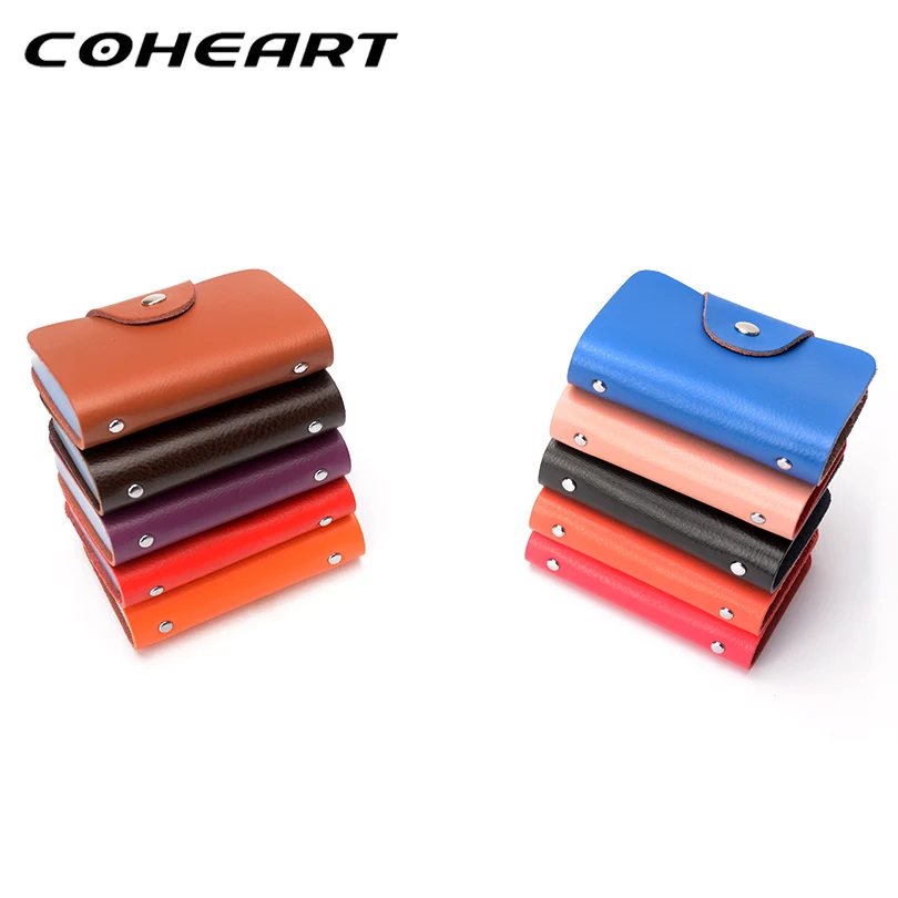 Кошелек для карт COHEART из натуральной кожи мужчин и женщин воловьей держатель
