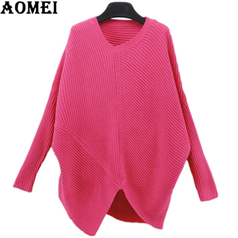 Женский пуловер больших размеров розовый красный черный свитер топы XL XXL 3XL XXXXXL