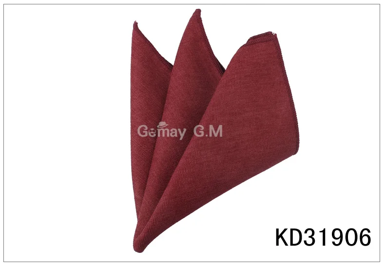 KD31906 Однотонные хлопковые карманные квадратные мужские костюмы, мужские носовые платки, повседневный костюм, квадратные носовые платки, полотенца, вечерние шарфы - Цвет: KD31906