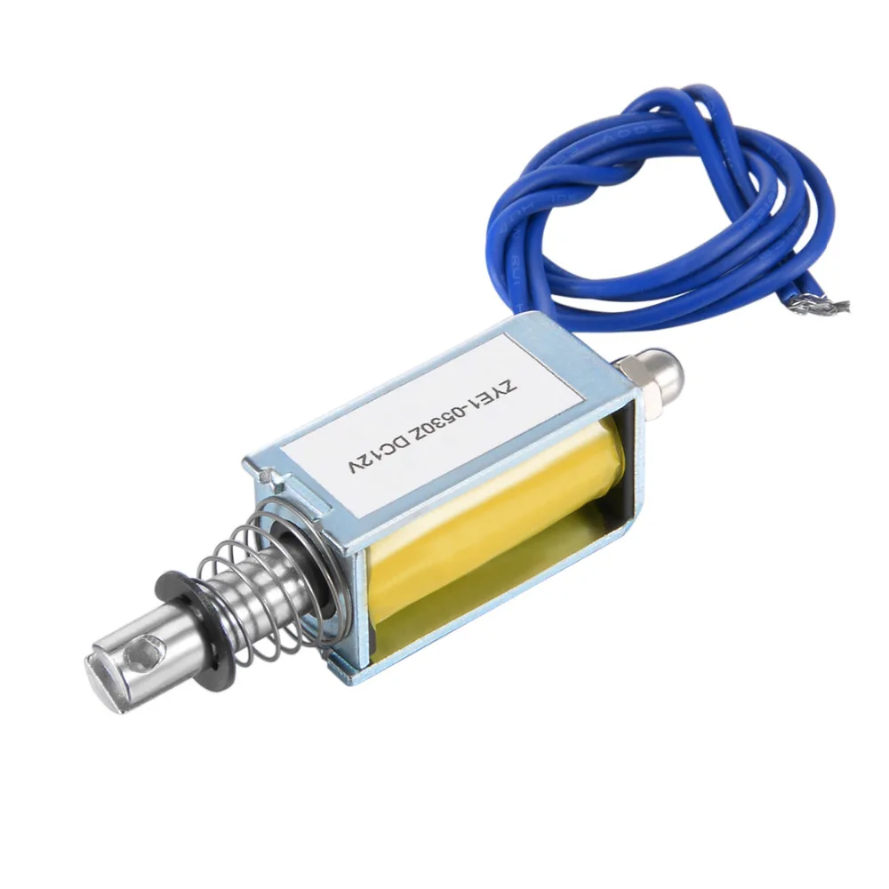 Uxcell DC 12/24 V Электромагнит Push Pull Тип открытой рамки Электромагнит Push pull Тип Линейное движение