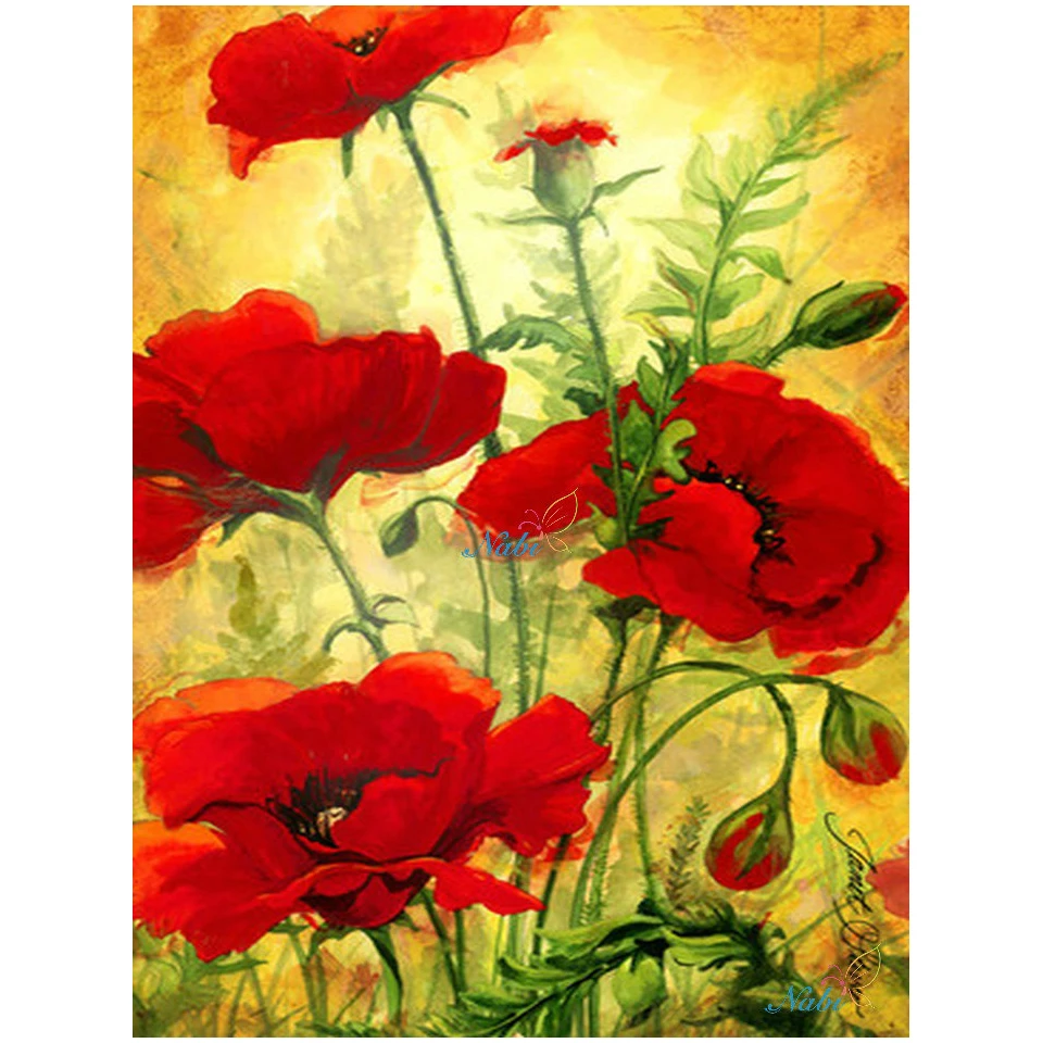 Nabi Flower 5D Diy Алмазная краска, Полный Круглый Daimond вышивка, Алмазная мозаика, дрель, иконы, стразы, 3d краска - Цвет: 216WW