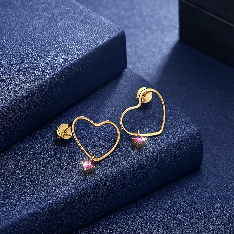 MALANDA Золотой Цвет Серебряный в форме сердца Висячие Серьги Кристалл от Swarovski