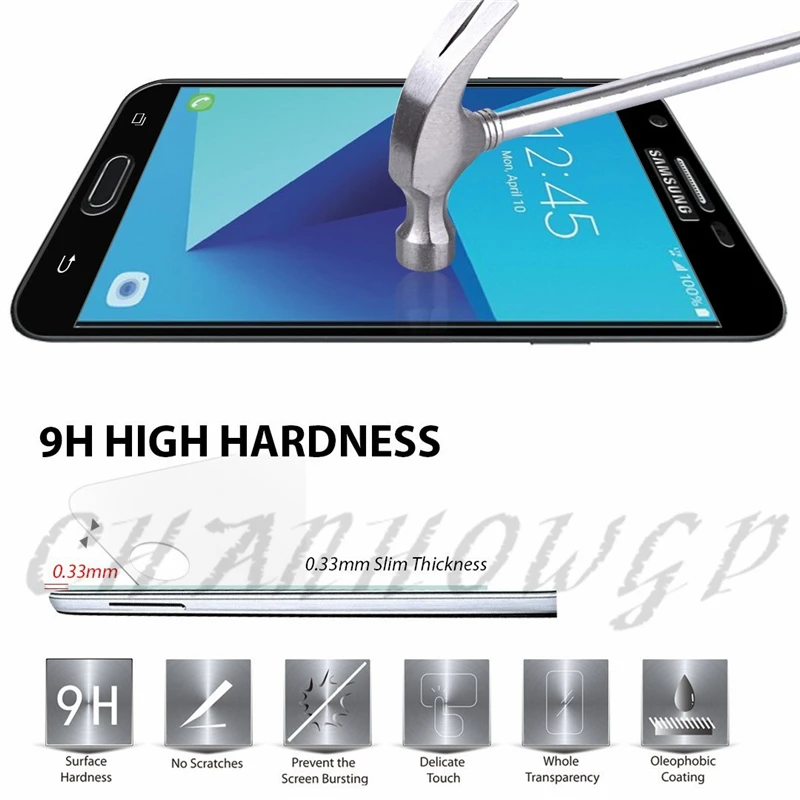 Полноэкранная Защита для Samsung Galaxy J3 J5 J7 Prime A3 A5 2016 2017 A8 2018 закаленное стекло