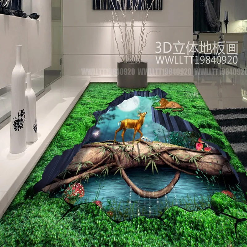 Обои для спальни 3D настила детских садов игр с животными|3d flooring|wallpaper muralbedroom wallpaper