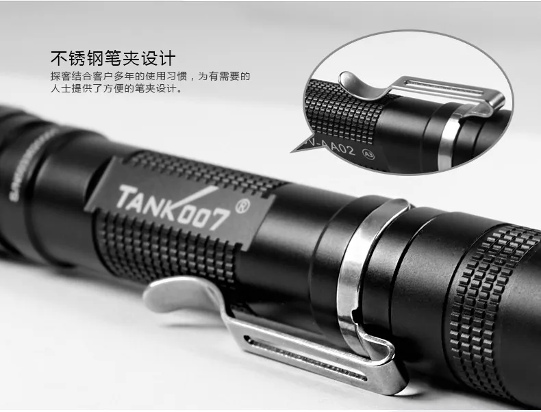 TANK007 AA02 3 Вт 365nm светодиодный светильник-вспышка УФ-светильник японский фонарик профессиональный портативный флуоресцентный с батареей АА