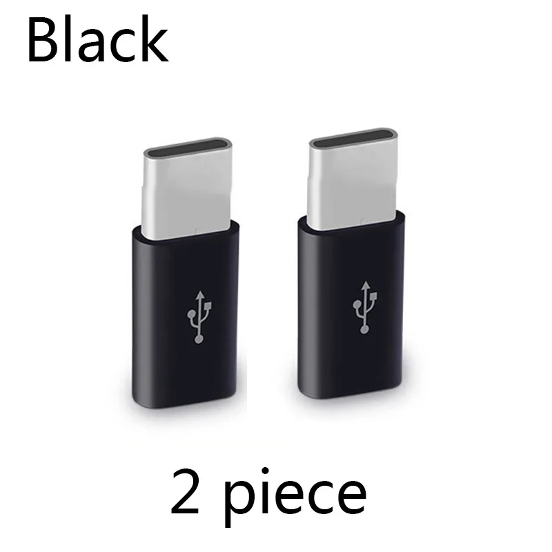 Black 8 мм Длинный usb type-C адаптер для Blackview P10000 BV9600 BV9500 BV9000 BV7000 BV6800 Pro Micro USB Женский USB C конвертер Кабель - Цвет: Black