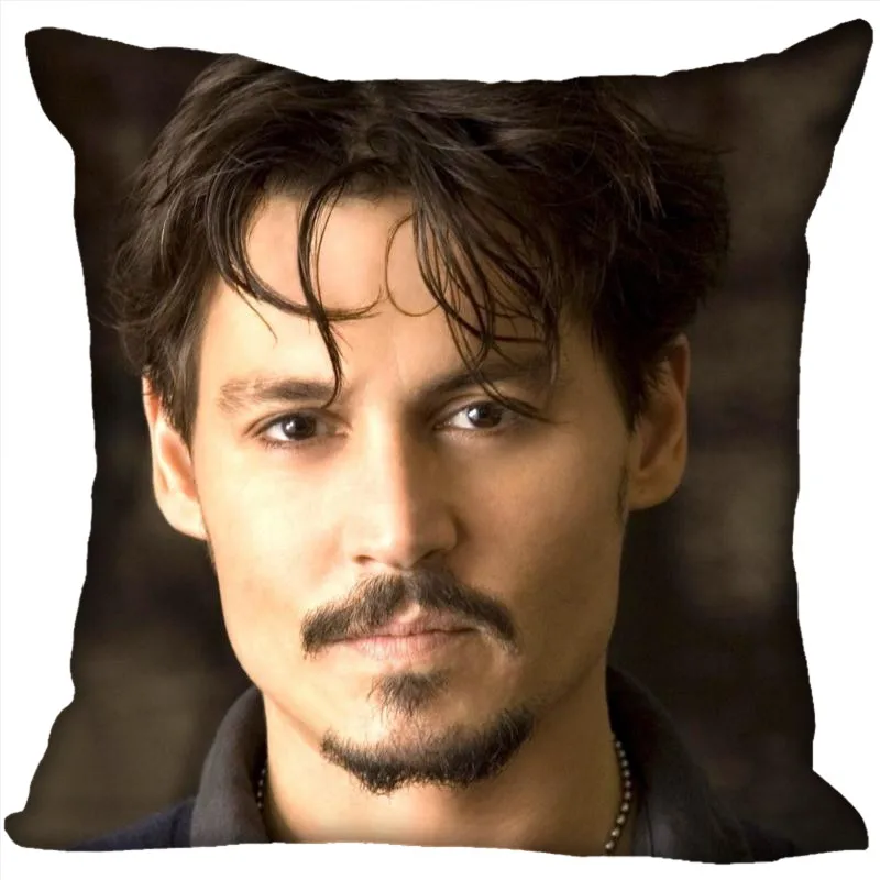 Пользовательские фильмы звезды наволочки на подушку с принтом «Johnny Depp» квадратная наволочка Рождество на молнии наволочка 40*40 см, 45*45 см(с одной стороны - Цвет: Pillowcase 22