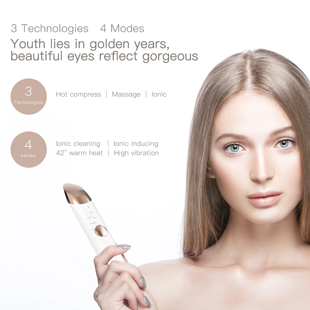 PRETTYME Электрический массажер для лица ионный ремонт морщин Активный Уход за кожей Инструмент Электроника уход за кожей лица инструмент