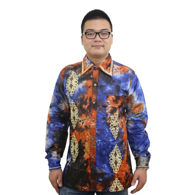 Африканская одежда MD Мужская традиционная африканская рубашка с принтом