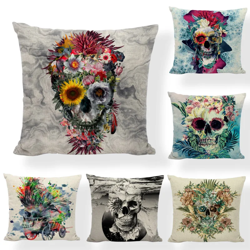 Сахарной Мексика Подушка с черепом Чехол аниме лаундж-17 &quotпостельное белье