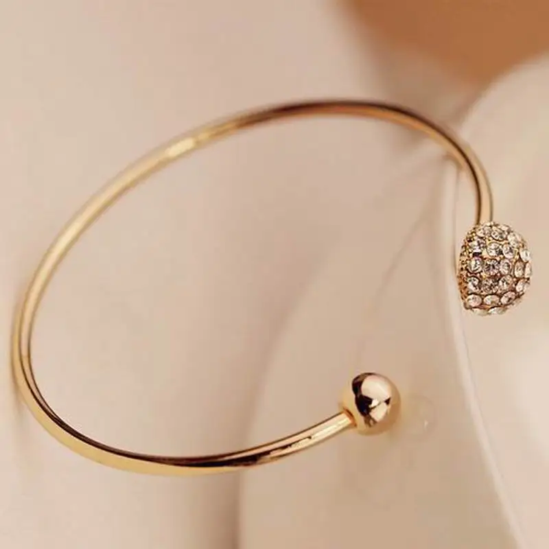 Новинка, модный браслет с кристаллами в форме сердца для девочек, модные бриллиантовые ювелирные изделия в Корейском стиле