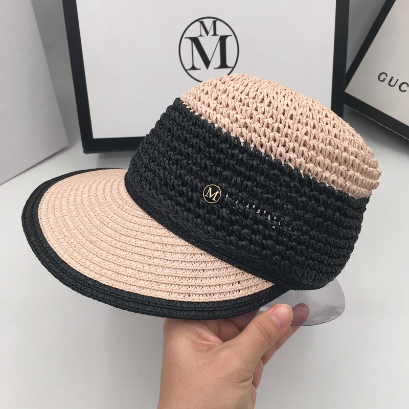 Бейсболка соломенная шляпа сшивание купольная Женская крышка лицо дикая дышащая
