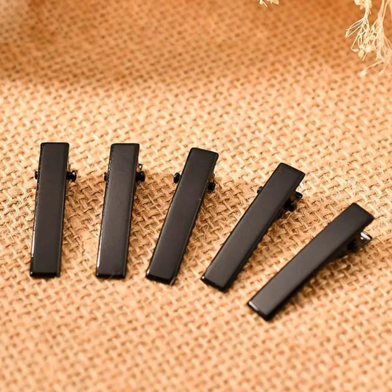 REGELIN32/35/40/45/55/65/75 мм черные украшения для волос пустая Основа 10 шт. DIY Винтажная