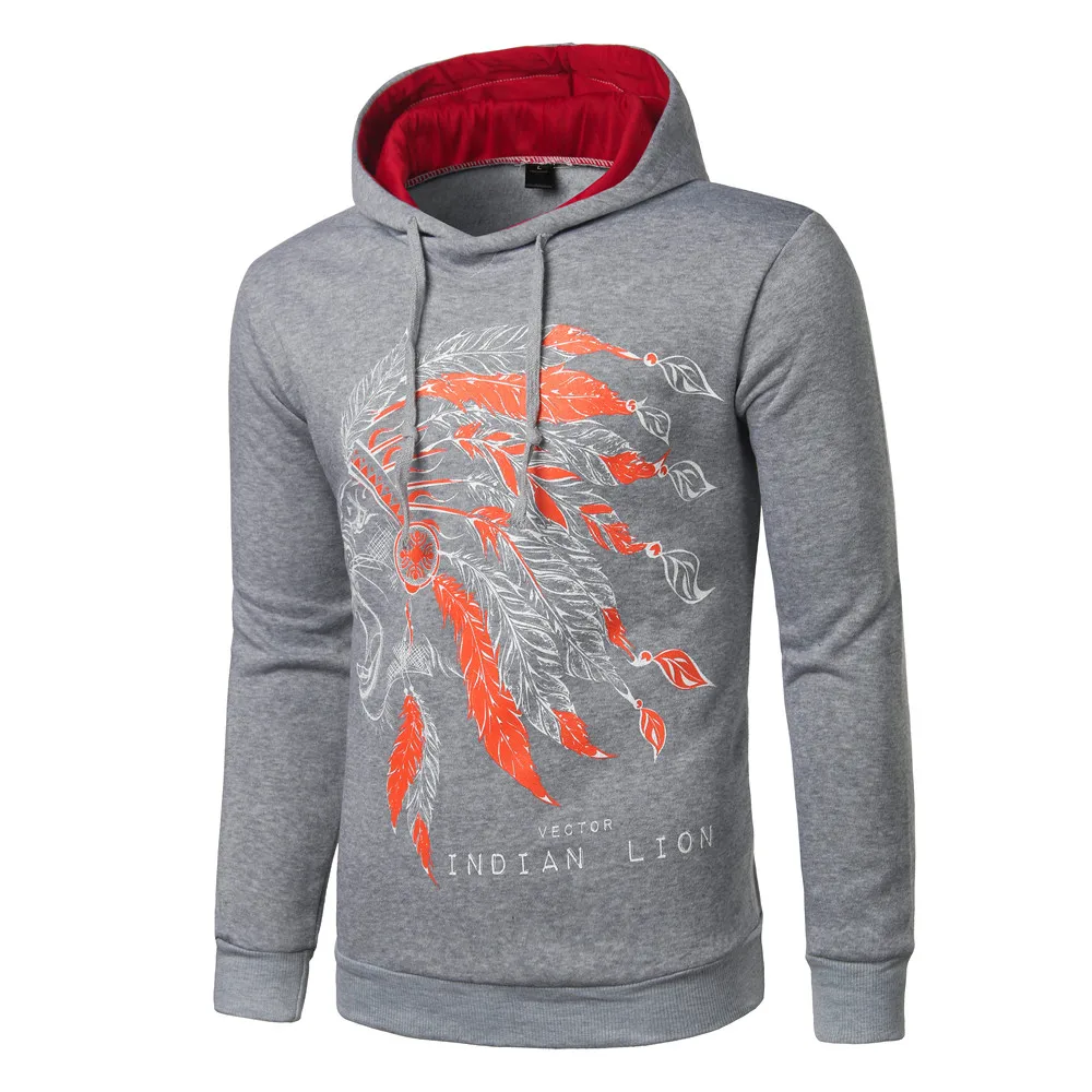 AMARYL Brand Men Fashion Long Sleeve Hoodies Print Casual O-Neck Sweatshirt Streetwear | Мужская одежда