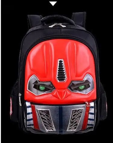 Small 3D ученик Bookbag двойная сумка через плечо робот-трансформер Люминесцентная Водонепроницаемая детская книжная сумка - Цвет: Small