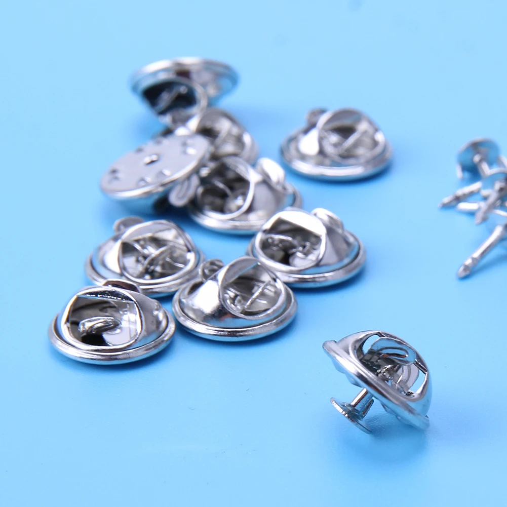 100 набор серебряная брошь основание держатель булавки для значков DIY ювелирные