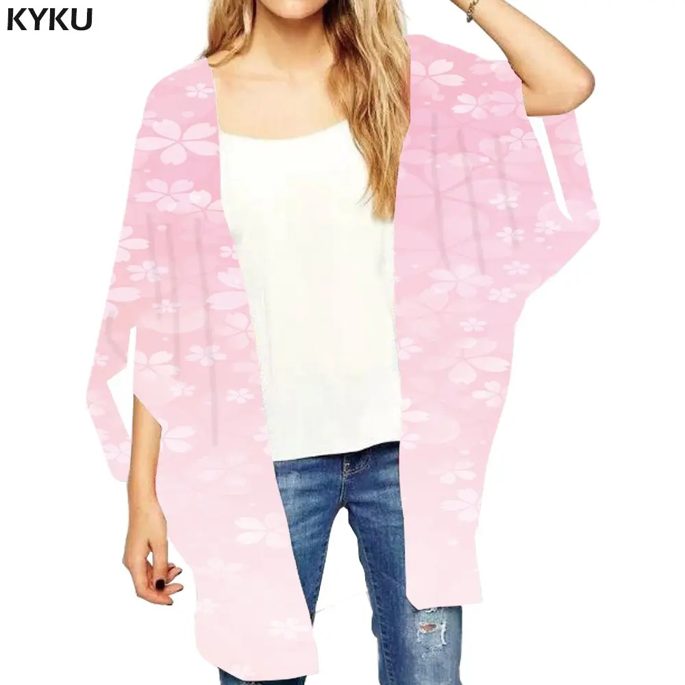 Blouse 04 KYKU, музыкальное свободное кимоно, женская блузка с открытой строчкой, Черная Женская шаль, Harajuku, свободная одежда, готические рубашки, женская одежда - Цвет: Blouse 04