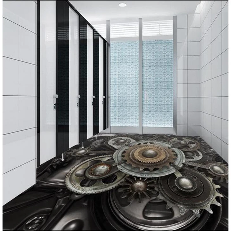 3d-наклейка beibehang на стену рисунок шестерни механический дизайн 3d комнатное