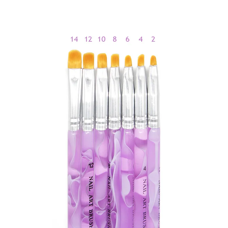 10 компл./лот профессиональные ручки для дизайна ногтей 7 шт./компл. УФ гель