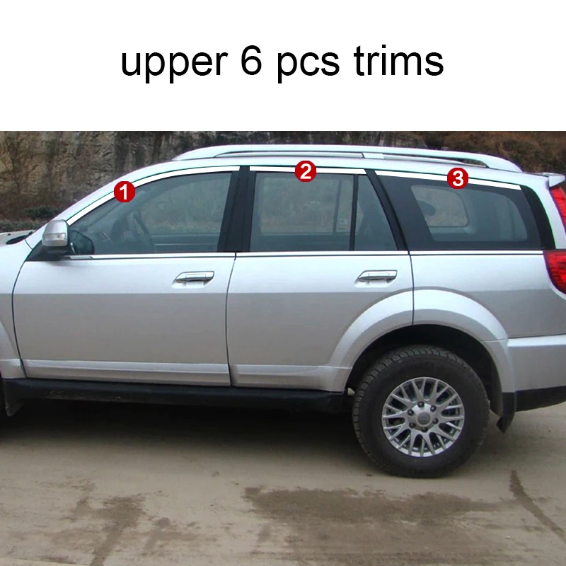 

lsrtw2017 304 stainless steel car window trims for great wall Haval h3 h5 2012 2013 2014 2015 2016 2017 2018 2011 2010