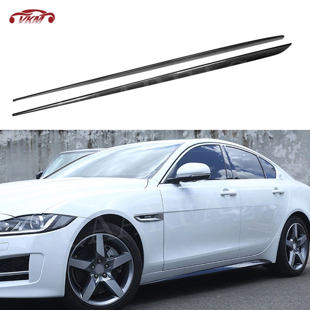 Углеродное волокно/ABS боковые юбки фартуки комплект для Jaguar XE Sedan 4 Door 2015 2018 2