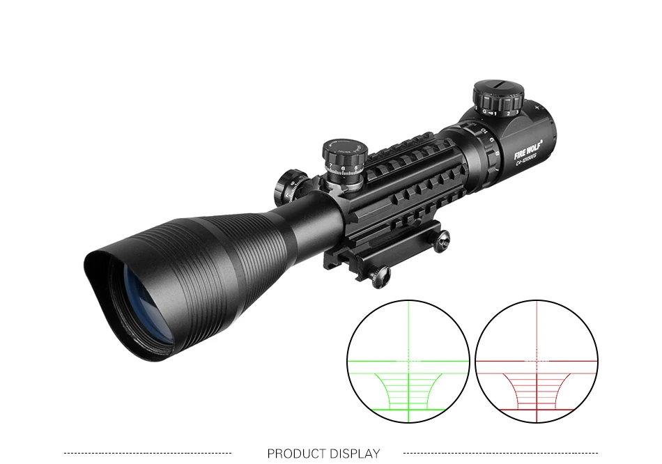 Тактический 4-12X50 прицел+ красная точка+ лазерный Набор для охоты Airsofts Воздушный пистолет красный зеленый точка лазерный прицел оптика прицел комбо