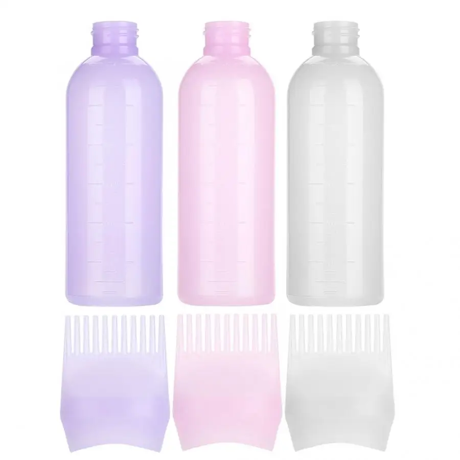 3 вида цветов бутылка для окрашивания волос щетка шампунь расческа аппликатор