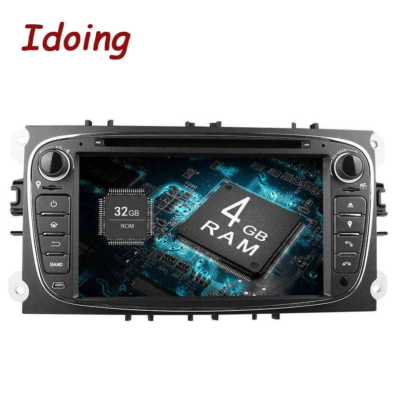 Idoing 4GB+ 32G Руль 2Din Android 9,0 для Ford Focus Mondeo S-Max автомобильный DVD мультимедийный плеер Поддержка 3g/4G сети радио