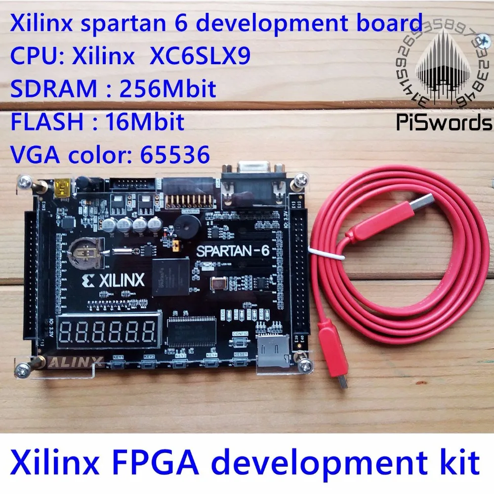 Xilinx spartan 6 FPGA макетная плата Xilinx spartan6 XC6SLX9 с 256Mb SDRAM EEPROM FLASH SD карта камера VGA
