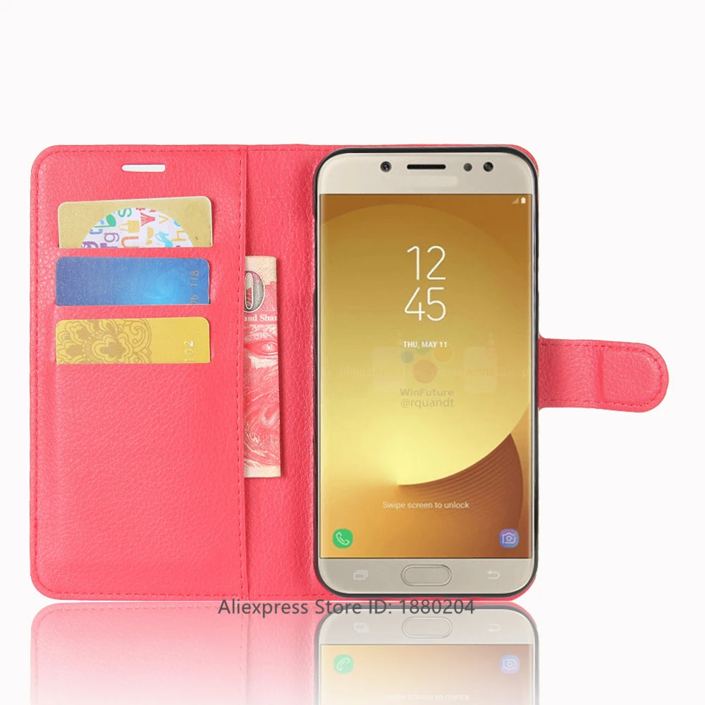 Роскошный чехол книжка для Samsung Galaxy J7 (2017) J730F SM Galaxi Pro 2017 J7Pro кошелек из