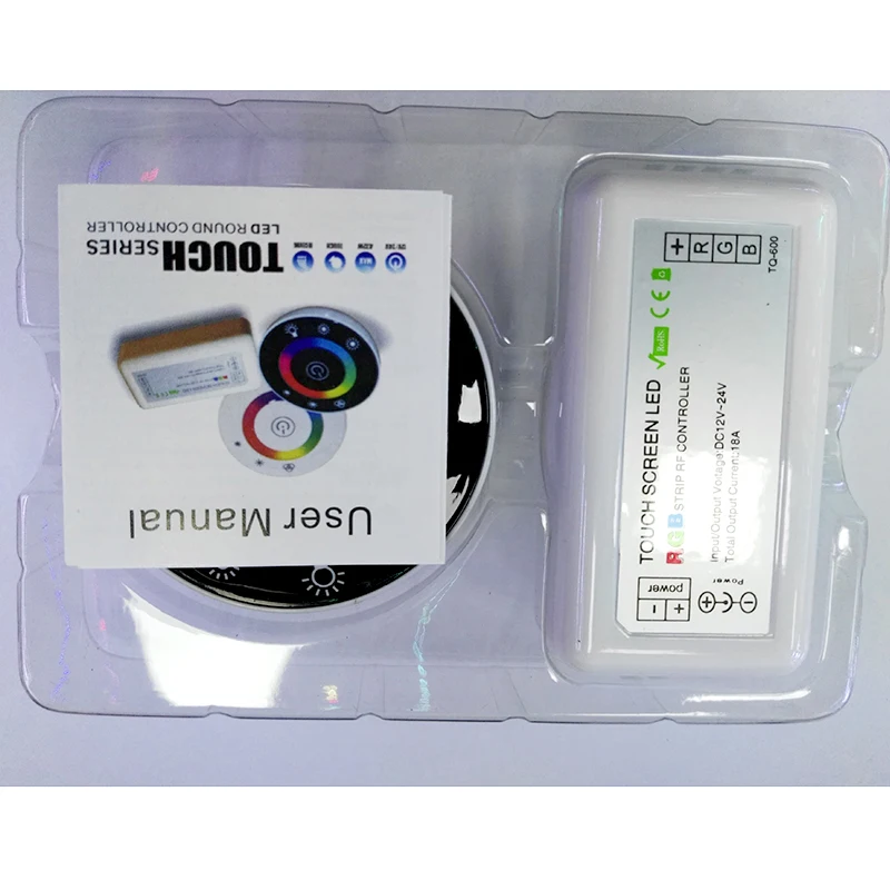 DC12V-DC24V светодиодный сенсорный круглый RGB контроллер 18A 7 клавиш RF пульт дистанционного управления для 3528 2835 5050 светодиодный полосы света