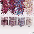 1 баночкакоробка 10 мл смешанный цвет Пурпурный Красный смешанный дизайн ногтей Блестящий порошок блестки пудра для украшения ногтей по выбору 300 цветов s 4-69