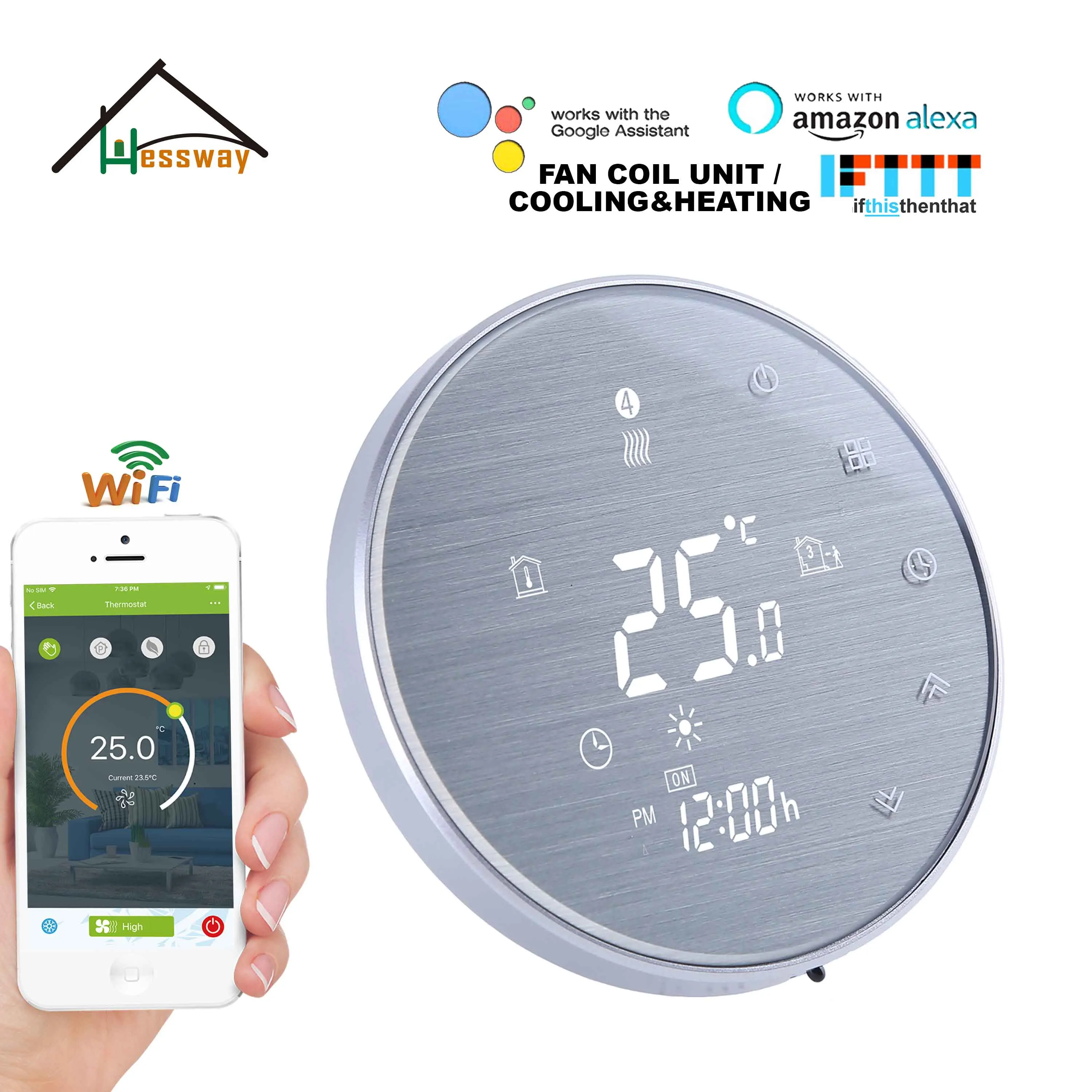 Термостат HESSWAY TUYA с Wi Fi контроллер для обогрева 2p 4 труб|Умная система управления