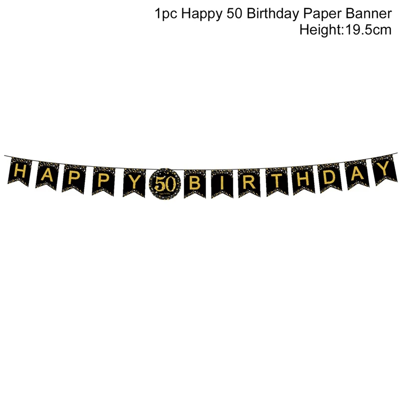 30th 40th 50th день рождения одноразовая посуда чашки пластины наклейки день рождения принадлежности счастливый декор для вечеринки в честь Дня Рождения взрослых - Цвет: 44-15