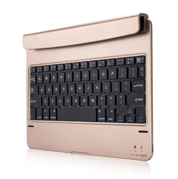 Золотой Для нового iPad 9,7 Pro 9,7 Air 1 2 Универсальная беспроводная Bluetooth клавиатура 3,0 чехол Магнитный слот дизайн чехол Funda+ ручка - Цвет: Золотой