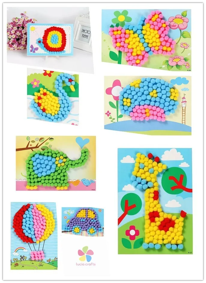 Lucia crafts 288 шт./лот 10 мм Разноцветные помпоны мягкие шарики-Помпоны DIY Швейные Свадебные Скрапбукинг Аксессуары для декора K0405
