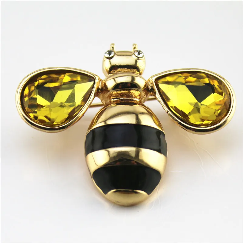 2020 животное насекомое Стиль Мода сплав эмаль пчела инкрустированная с капельным