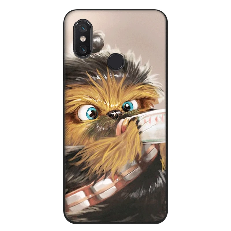 Силиконовые черные чехлы из ТПУ для Xiaomi Mi 6 8 A1 A2 F1 star wars Chewbacca | Мобильные телефоны и