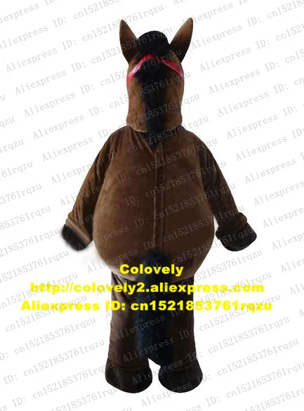 Коричневый пони Мул Hinny Steed Courser костюм талисмана для взрослых мультипликационный