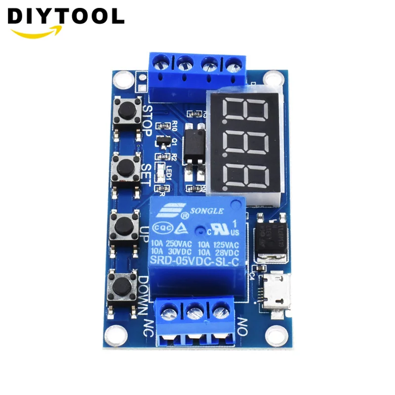 DC 5V 12V 24V светодиодный цифровой реле задержки времени Micro USB автоматизации таймер